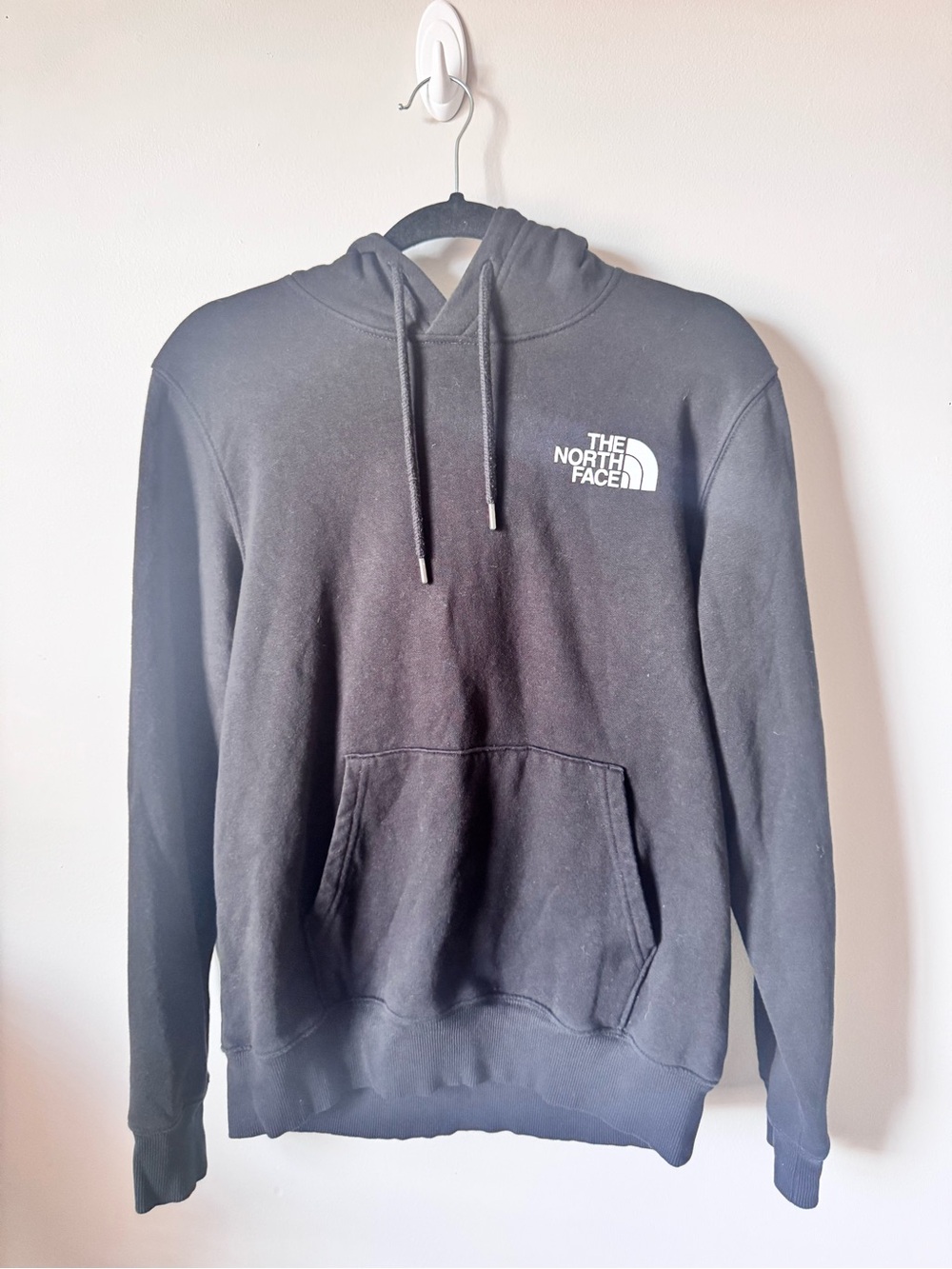 The North Face Black Pullover Hoodie with White Logo